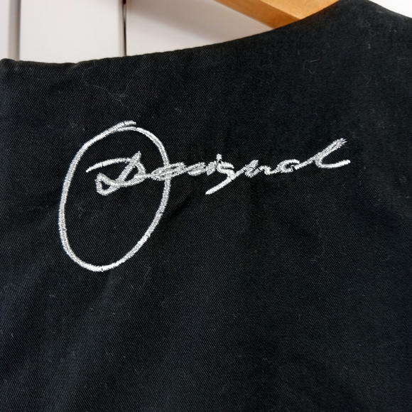 Desigual Black Fitted Dress Size 10 Embroidered Floral BNWT - Picture 13 of 15